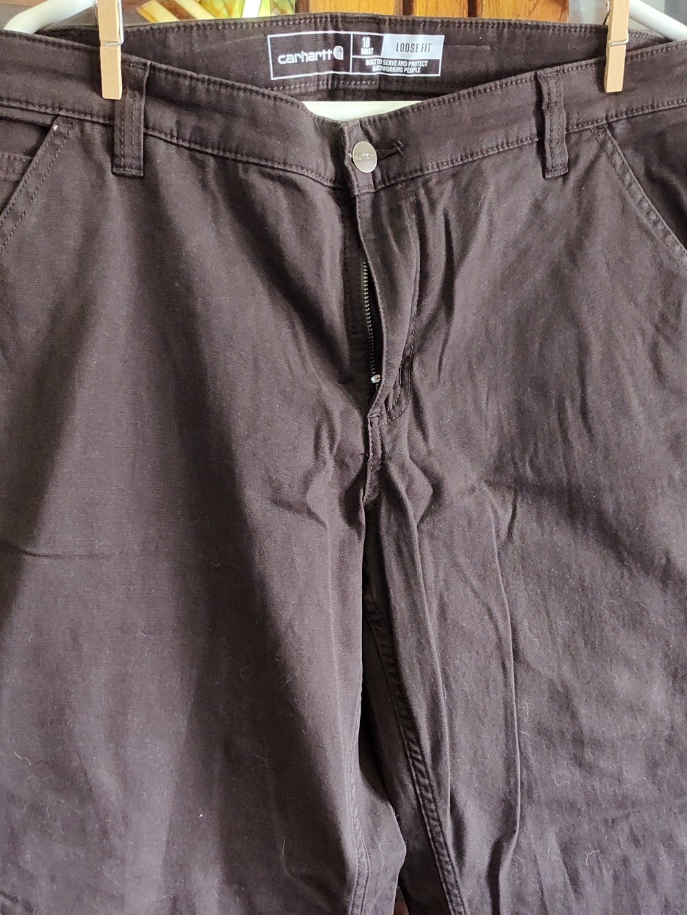 Carhartt Loose Fit Women’s Pants — Dark Brown